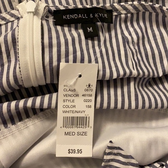 NWT Kendall + Kylie blue white stripe dress - Picture 10 of 10